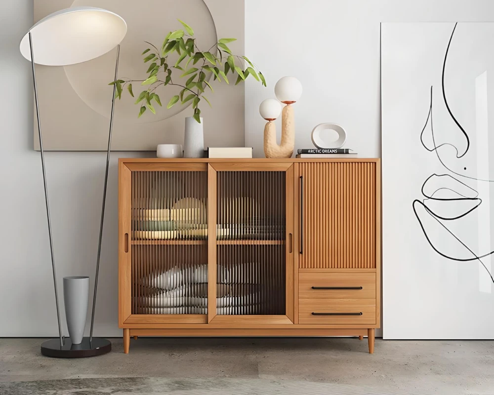 sideboard cabinet with glass doors