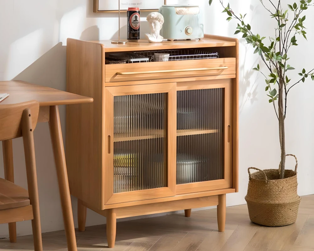 rustic wood sideboard