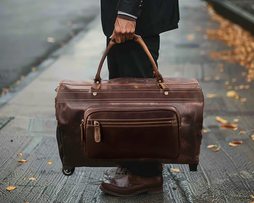 leather carry on bags for men